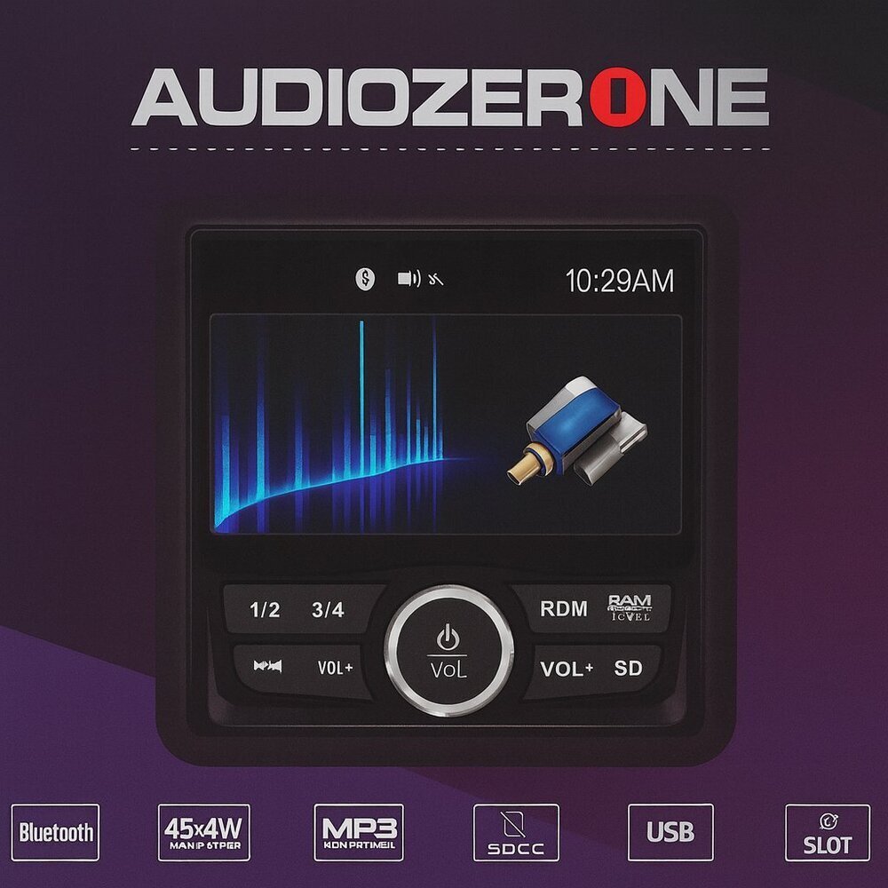 AUDIOZERONE Multimedia System New in Box Car Audio Bluetooth USB